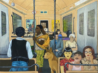 Patricia Valle, Metro, óleo sobre tela, 160 x 140 cm., 2000
